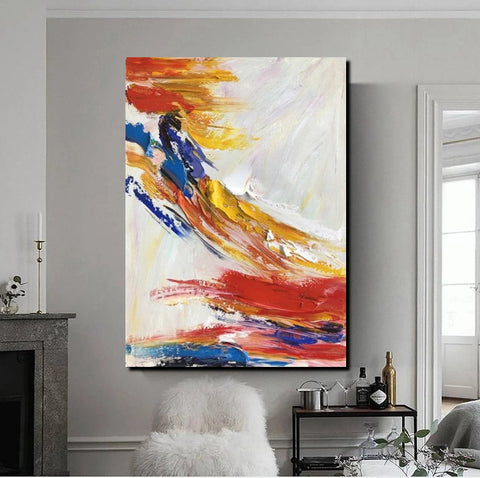 Living Room Wall Art Paintings, Acylic Abstract Paintings Behind Sofa, Large Painting Behind Couch, Buy Abstract Painting Online, Simple Modern Art-HomePaintingDecor