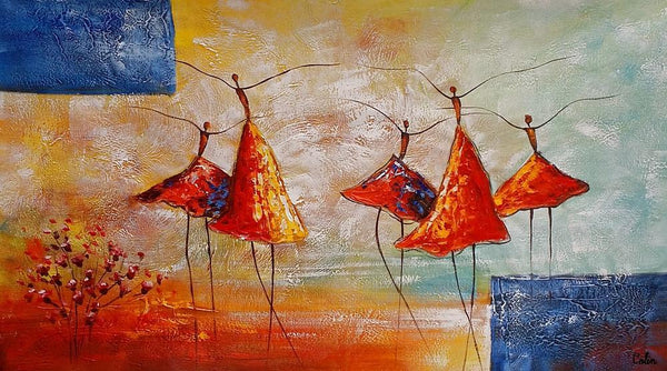 Wall Art Painting, Ballet Dancer Painting, Acrylic Painting for Sale, Simple Abstract Painting, Bedroom Canvas Painting-HomePaintingDecor