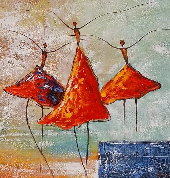 Wall Art Painting, Ballet Dancer Painting, Acrylic Painting for Sale, Simple Abstract Painting, Bedroom Canvas Painting-HomePaintingDecor