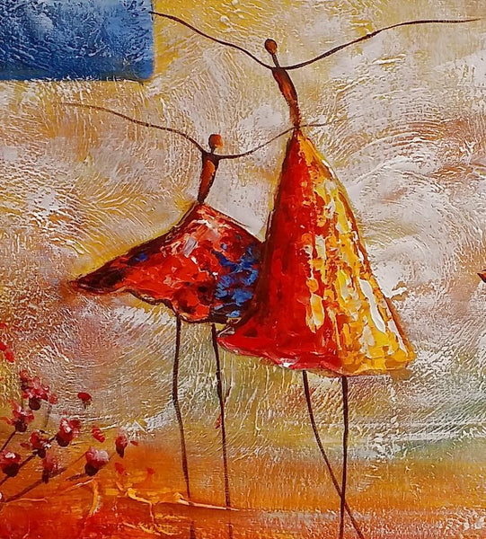 Wall Art Painting, Ballet Dancer Painting, Acrylic Painting for Sale, Simple Abstract Painting, Bedroom Canvas Painting-HomePaintingDecor