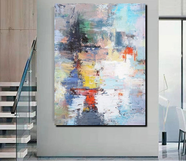 Modern Paintings Behind Sofa, Acrylic Paintings on Canvas, Large Painting for Sale, Contemporary Canvas Wall Art, Buy Paintings Online-HomePaintingDecor