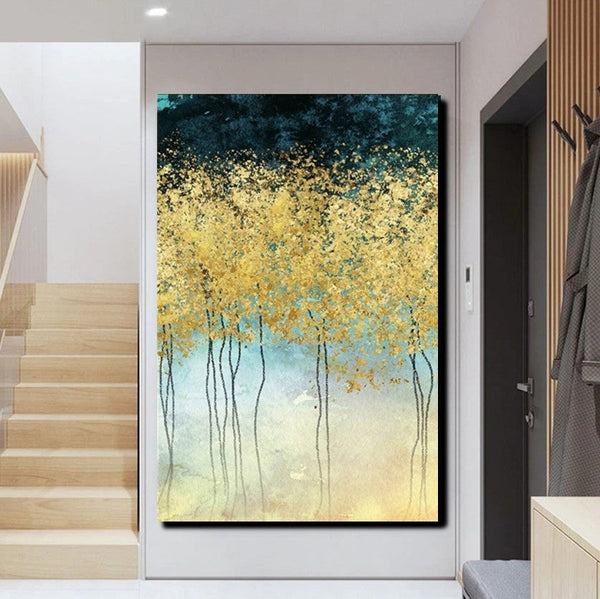 Simple Modern Art, Bedroom Wall Art Ideas, Tree Paintings, Buy Wall Art Online, Simple Abstract Art, Large Acrylic Painting on Canvas-HomePaintingDecor