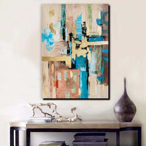 Abstract Paintings for Dining Room, Modern Paintings Behind Sofa, Palette Knife Canvas Art, Impasto Wall Art, Buy Paintings Online-HomePaintingDecor