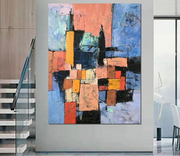 Simple Wall Art Ideas, Modern Abstract Painting, Contemporary Abstract Paintings for Living Room, Buy Art Online, Large Acrylic Canvas Paintings-HomePaintingDecor