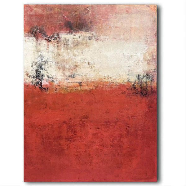 Canvas Painting for Living Room, Huge Contemporary Abstract Artwork, Red Abstract Painting Ideas for Interior Design, Modern Wall Art Painting-HomePaintingDecor