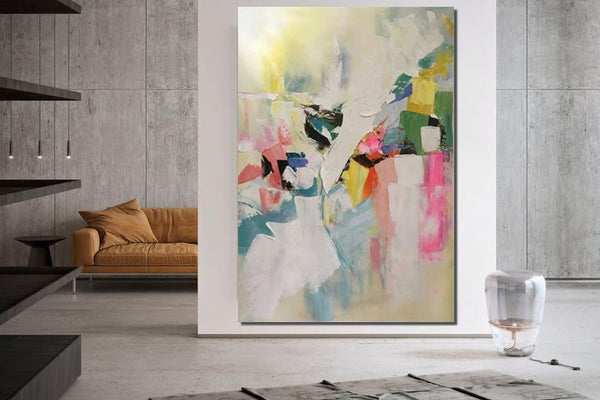 Large Canvas Art Ideas, Large Painting for Living Room, Contemporary Acrylic Art Painting, Buy Large Paintings Online, Simple Modern Art-HomePaintingDecor