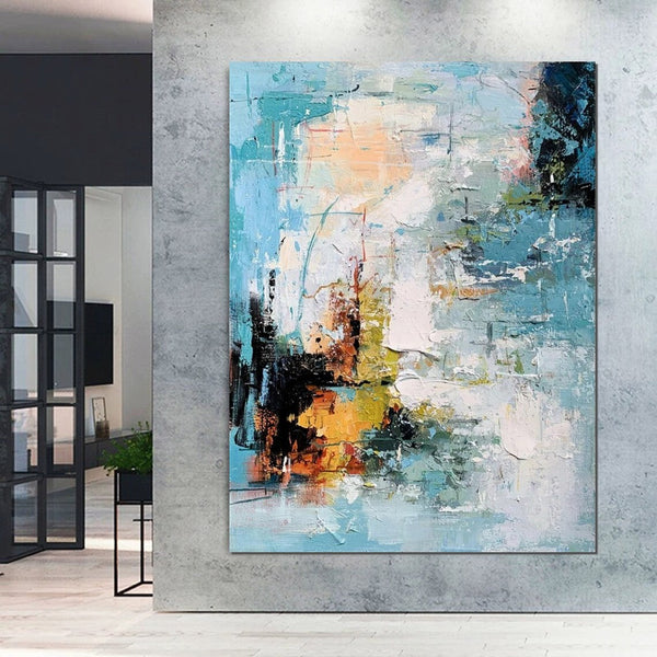 Extra Large Acrylic Painting, Modern Contemporary Abstract Artwork, Simple Modern Art, Living Room Wall Art Painting, Palette Knife Paintings-HomePaintingDecor